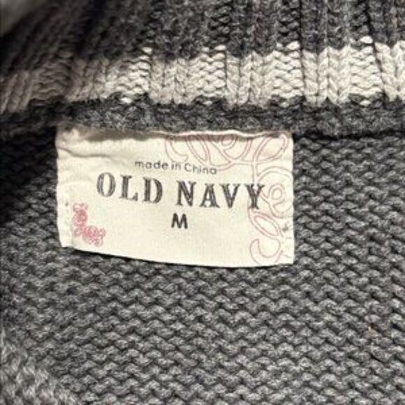 OLD NAVY Boys 1/4 Zip Grey Gray Tight Knit 100% Cotton Collared Sweater Size M - Picture 8 of 16